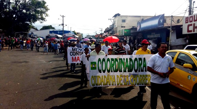 Coordinadora Ciudadana de La Chorrera marcha en rechazo de ampliación de termoeléctrica