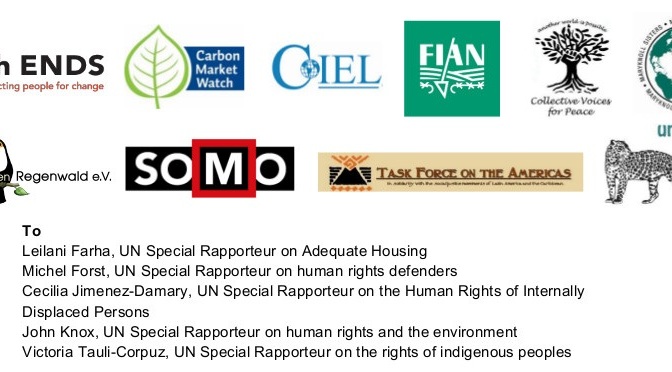 Carta abierta a los relatores especiales de la ONU: solicitud para llevar a una visita in situ para evaluar la situación con respecto a Barro Blanco