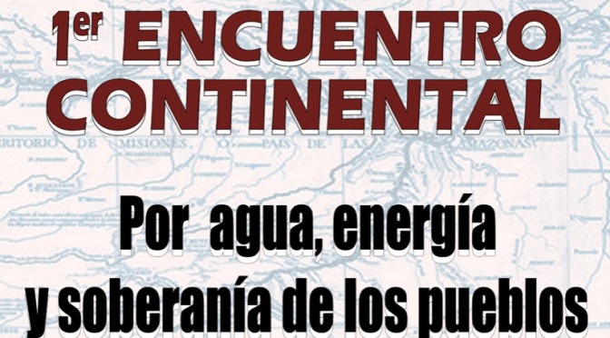 FORO INTERNACIONAL: Agua, energía y soberanía de los pueblos